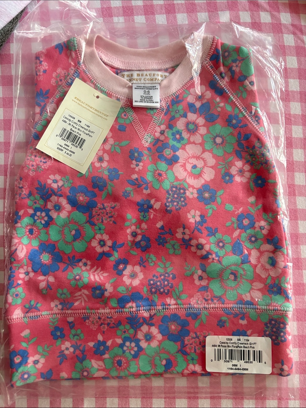 The Beaufort Bonnet Kids Pink Floral Sweatshirt